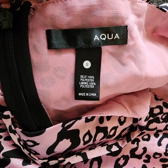 Bloomingdales Exclusive Aqua Cheetah Print Slip Dress size Small NWT - Picture 4 of 4